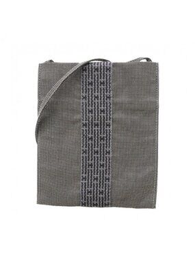 Hermes Shoulder Bag Her Line Pochette Canvas Gray